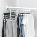 Multi-functional Pants Rack Shelves 5 in 1 Stainless Steel Wardrobe Magic Hanger