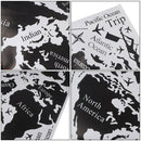 Large Size World Map Wall Stickers Black Map of The World Home Decor Wall Dec-OZ
