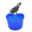 1 pcs Cup Hanging Water Feed Cage Cups Poultry Rabbit Chicken Blue X6J4 J7B F3I7