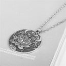 Retro Buddha Tibet Yoga Mandala Amulet Lotus Meditation Pendant Necklace Jewelry