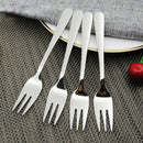 4x New Stainless Steel Cocktail Dessert Fork Tasting Appetizer Cake Fruit UCW