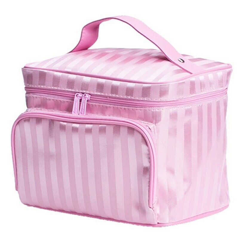 Pink Shape Big Capacity Women Cosmetic Bag Cosmetics Organizer Travel Neces Q9S6
