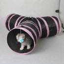 Cat Tunnel 3 Way Collapsible Pet Cat Play Tunnel with Ringing Ball, Spaciou