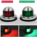 1Pair Marine Bow Light 12V Stainless Steel LED Navigation Side Lights Boat Yacht