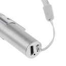 USB Rechargeable Pen Light Mini LED Flashlight Double Lamp Bead Camping BBQ