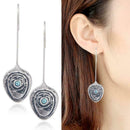 Women's Delicate Sapphire Dangle Drop Ear Hook Fashion Wedding Earrings Pre New