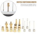 16pcs/set Aluminum Alloy Bicycle Valve Conversion Nozzles Valve Adapter Kit