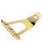 Golden Zinc Alloy Tailpiece Bridge for Jazz Bass Guitars Luthier Supply