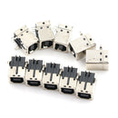 10Pcs USB Female Type-B Port 4-Pin Right Angle PCB DIP Jack Socket&lJ Gn