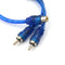 1 RCA Female To 2 Male Splitter Stereo Audio Y Adapter Cable Wire Connector JR