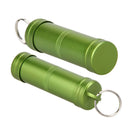 Aluminum Alloy Waterproof Case First-Aid Medicine Bottle with Key Ring A