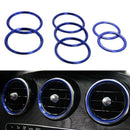7Pc Car-Styling Ac Outlet Ring Decoration Air Conditioning Vents Trim Stick X5T8