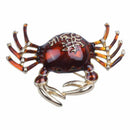 Cute Crabs Brooch Animal Corsage Pins Women Shirt Coat Clips Brooches Cloth V2T5