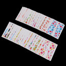 48 Patter Flower Water Decals Nail Art Transfer Stickers Rose Sakura ButterflyM&
