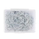 100 Pack Metal Curtain Hooks Drapery Hook Pins with Clear Box for Window Cu R5A2
