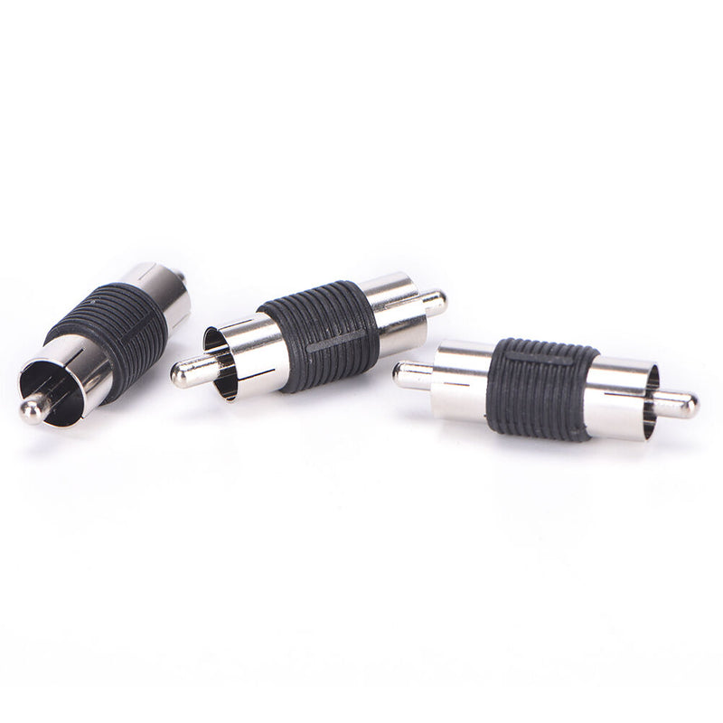 6 Pcs Straight AV RCA Male to Male Connectors Couplers Adapters  JR