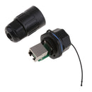 IP67 RJ45 Waterproof Connector Sockets RJ45 Female Ethernet Jacks Black