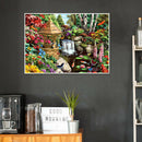 5D DIY Full Round Drill Diamond Painting Relax Pond Cross Stitch Embroidery