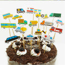 vehicle cupcake toppers baby shower birthday party decoration supplies FT OZ