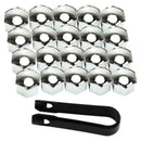 20pcs Car Vehicle Wheel Screw Tyre Hub Screw Bolt Nut 17mm Dia Cap Covers  MOY