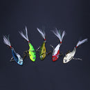 5pcs 12g VIB Metal Hard Fishing Lures Feather Baits Fishing Tackle