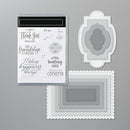 Greetings Cutting Die Stencils Seal Stamp Set for DIY Scrapbook Embossing