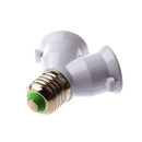 2Head  E27 to 2 E27 Lamp Socket Splitter Adapter Light Bulb Base Stand Holder.