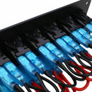 6 Gang 2LED Light Rocker Switch Panel Circuit Breaker 12V-24V Boat Marine W
