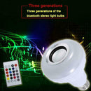 E27 LED RGB Wireless Bluetooth Speaker Bulb Light Music New Playing Lamp K6H2