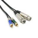 Kable 3 zoll  XLR Stecker auf Dual Buchse Kabel Adapter 1m