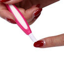 2in1 Nail Tips Buffer File Cuticle Trimmer Cuticle Pusher Remover Nail Tool- LJ