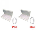 100Pcs Coin Cases Capsules Holder Clear Plastic Round Storage Box 27Mm