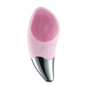 Electric Silicone Facial Cleansing Instrument Vibration Face Washer (Pink)