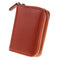 Leather Unisex Credit Card Holder Zipper Wallet Business Cards Case Purse Travel
