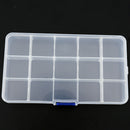 15 Slots Transparent Plastic Fishing Lure Box Fishing Tackle Storage Box
