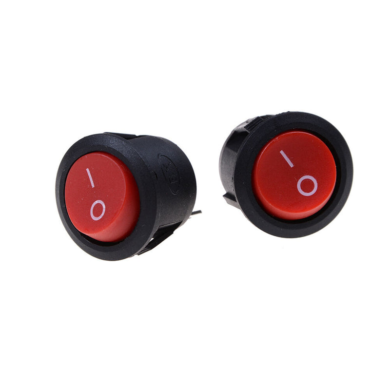 5 X Car 12V ON/OFF Round Rocker Boat Toggle Switch Push Button Red S Kw