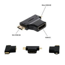 Mini Adapter Micro Hdmi Male To Hdmi Female Triple Adapter Connector 3In1