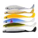 6pcs 11.5cm/11g Soft Silicone Fishing Lures Fishing Tackle Bass Bait Mixed Color
