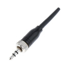 1x 3.5mm Lock Stereo Jack Plug DIY Audio  For Microphone Black 6cm