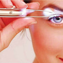 Fashion Safe Eyelash Eyebrow Hair Removal Tweezers Makeup Tool With Led Light