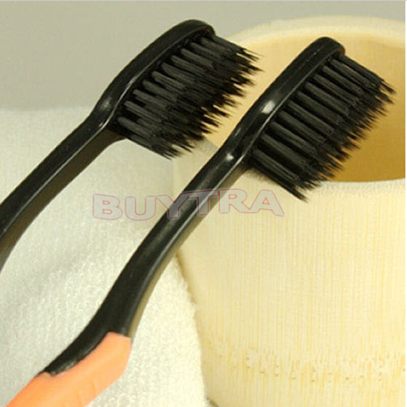 4x  Bamboo Charcoal Double Ultra-Soft Teeth Toothbrush B Cy