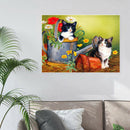 Diamond Painting Kits Cats and Flowers Full Round Drill Picture Handicraft