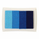 Blue Multi Gredient 4 Colors Ink Stamp Pad Inkpad Oil Based Inkpad Child-sa