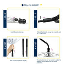 Outdoor Dog Raincoat for Raining Walking Leash Transparent Pet Umbrella Handle