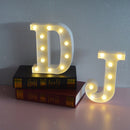 White Large Plastic Marquee Freestanding Alphabet LED Light UP Letters D