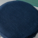 2x Anti-slip 12-15" Round Bar Stool Cover Salon Club Chair Seat Cover Dark Blue