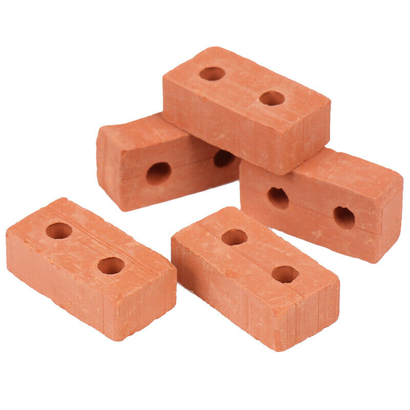 5Pcs Mini Bricks Cement Cinder Models Toys Build Your Own Tiny Bricks Wall BX