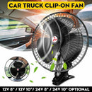 12V Vehicle Portable Fan Adjustable Car Truck Easy Attachment Cooling Clip  X6O1