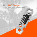 6 in 1 EDC Gadget Outdoor Equipment Camping Keychain Supplies Bottle Opener A