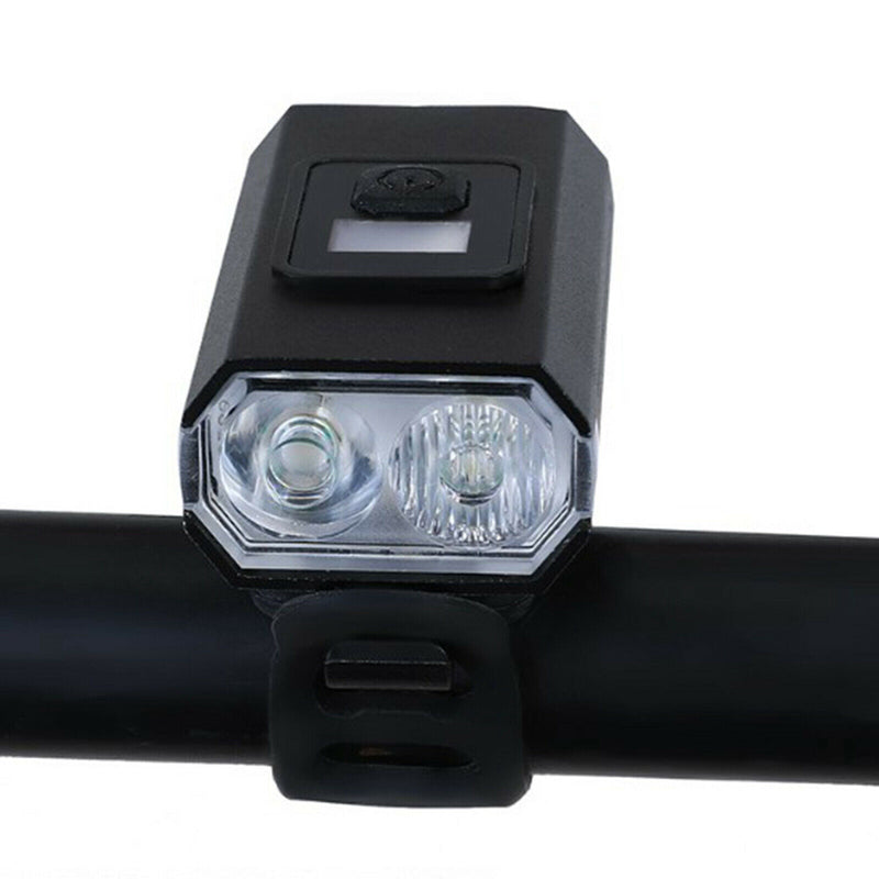 USB Rechargeable Bike Light Bicycle Front Headlight Cycling Beam Flashlight